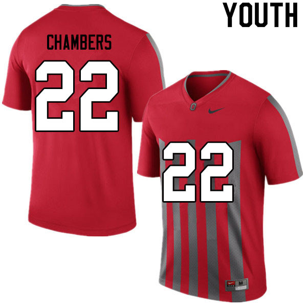 Youth #22 Steele Chambers Ohio State Buckeyes College Football Jerseys Sale-Retro